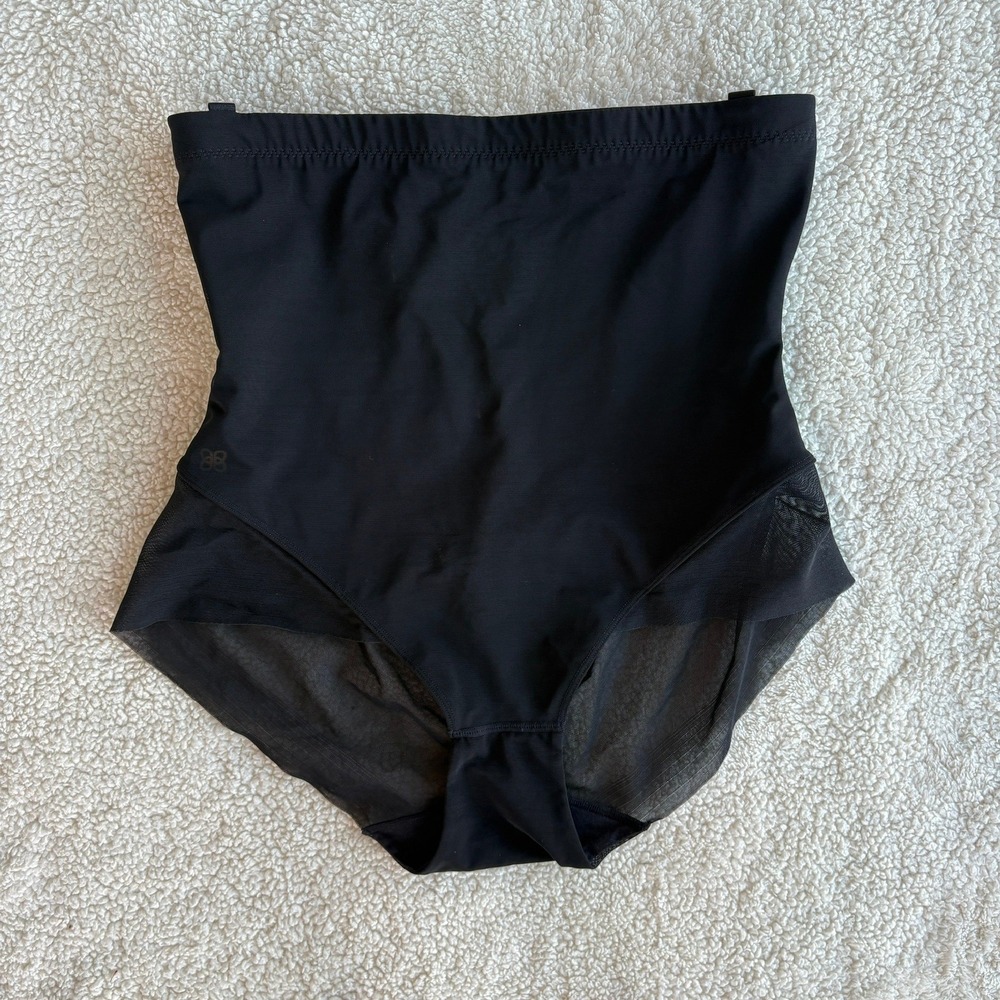 Honeylove SuperPower Brief Black High Waisted Shapewear Mesh Panels‎ XL